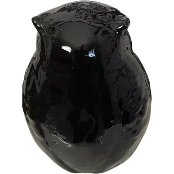 Rae Dunn Black Ceramic White Text Etched "Night Watch" Owl Figurine - Picture 4 of 5